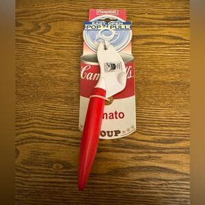 Pop 'N Pull Easy Open Can Opener/-Lid Lifter - Red Handle